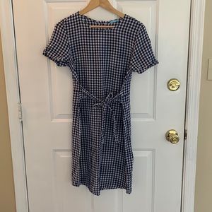 Linen/cotton J. McLaughlin size 6 gingham dress